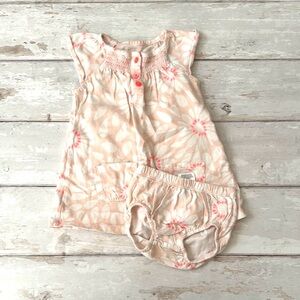 Carters 9m Baby Girl Pink Summer Sun Dress Sundress Floral Flower Print